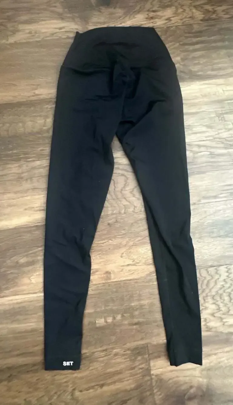 SET Active Sportbody High-Rise Leggings in Black